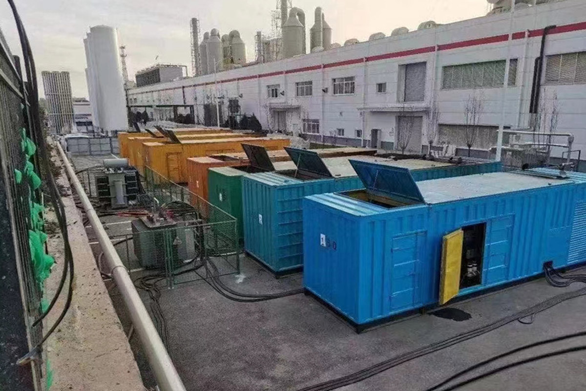 宿迁发电机租赁施工现场